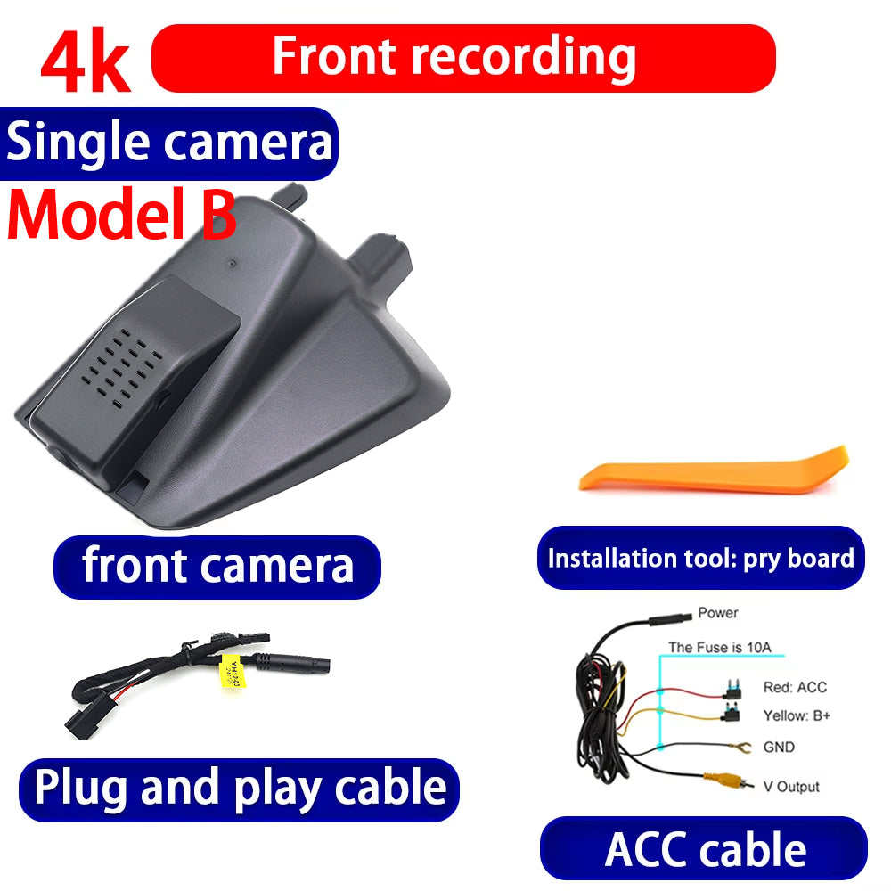 for Ford Edge Endura 2015 2016 2017 2018 2019 2020 2021 2022 2023 2024 4K Dash Cam Wifi Camera Video Recorder