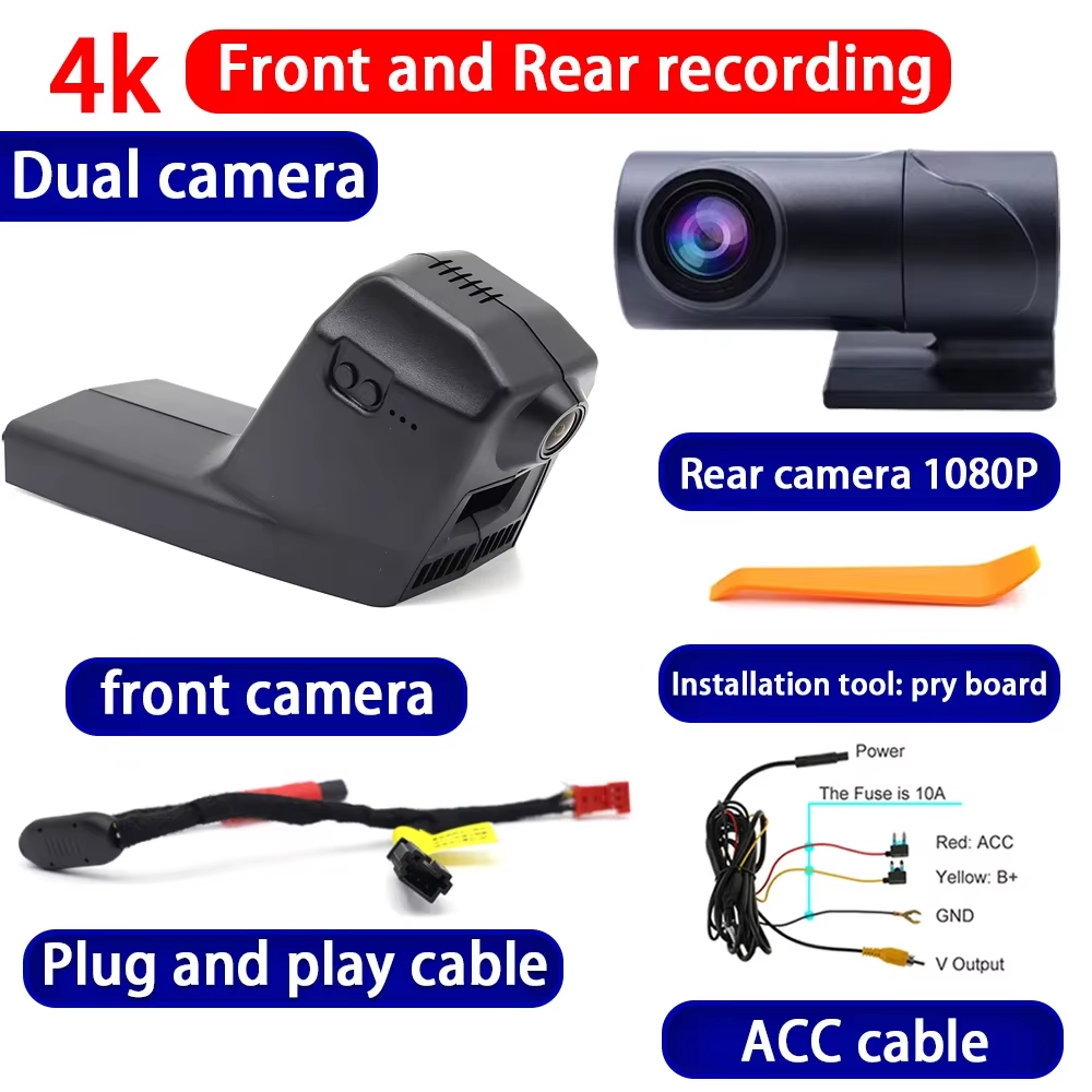 for BMW M2 M3 F80 M4 F82 F83 M5 F10 M5 F90 M6 F06 F12 F13 4K Dash Cam Wifi Camera Video Recorder
