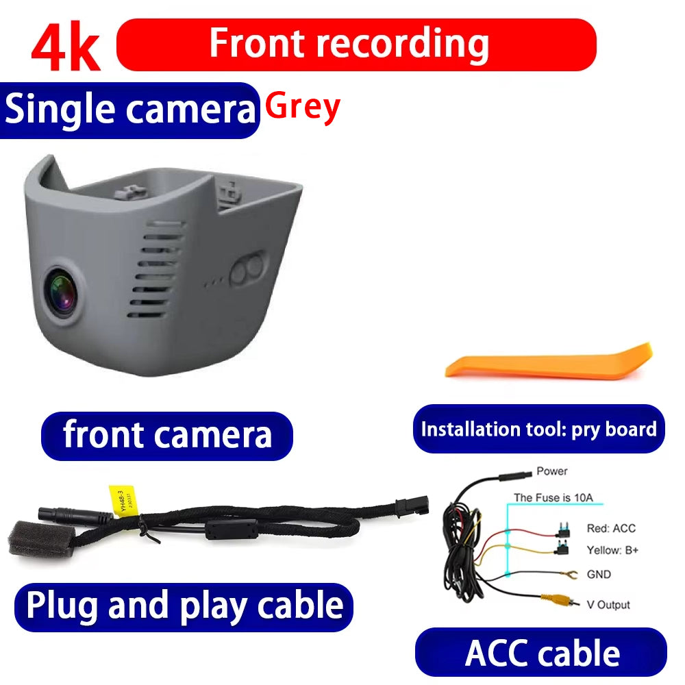 for Volkswagen VW Tharu 2021 2022 2023 2024 4K Dash Cam Wifi Camera Video Recorder