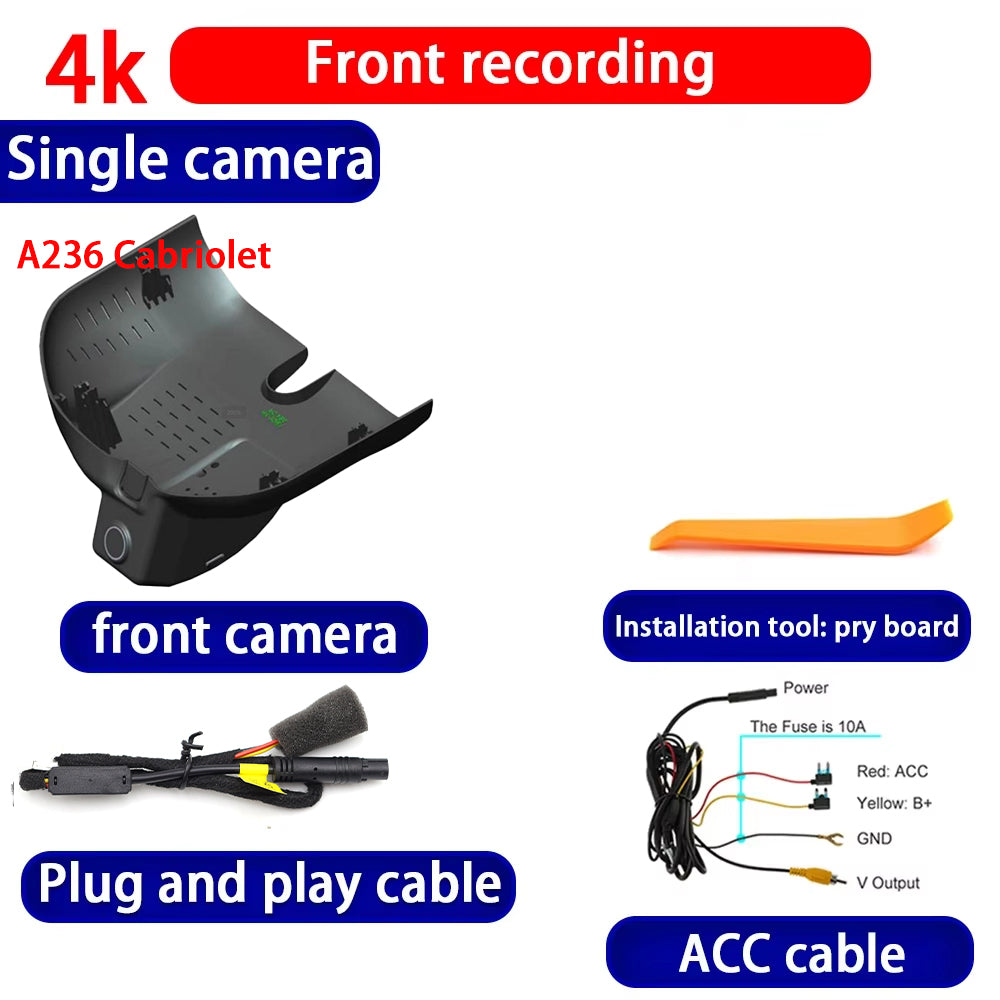 for Mercedes Benz CLE C236 A236 Coupe Cabriolet 2024 2025 4K Dash Cam Wifi Camera Video Recorder