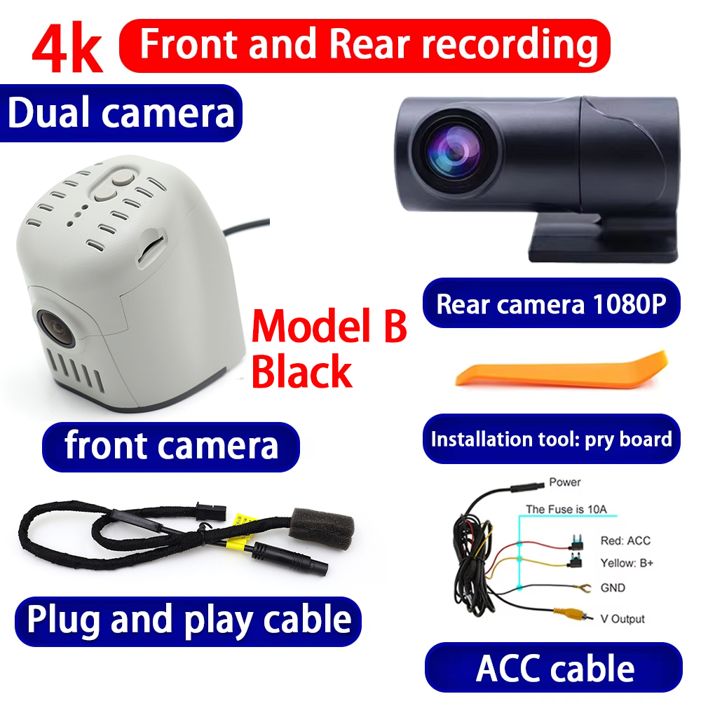 for Audi A1 S1 8X A3 S3 RS3 8P 8V A4 S4 RS4 B7 8E 8H B8 8K TT TTS TTRS 4K Dash Cam Wifi Camera Video Recorder