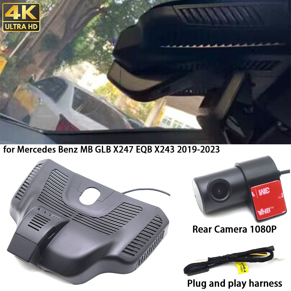 for Mercedes Benz MB GLB X247 EQB X243 2019-2023 4K Dash Cam Wifi Camera Video Recorder