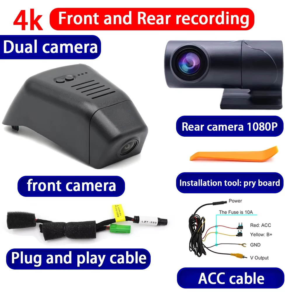 for Volvo EC40 C40 Recharge 2021 2022 2023 2024 2025 4K Dash Cam Wifi Camera Video Recorder