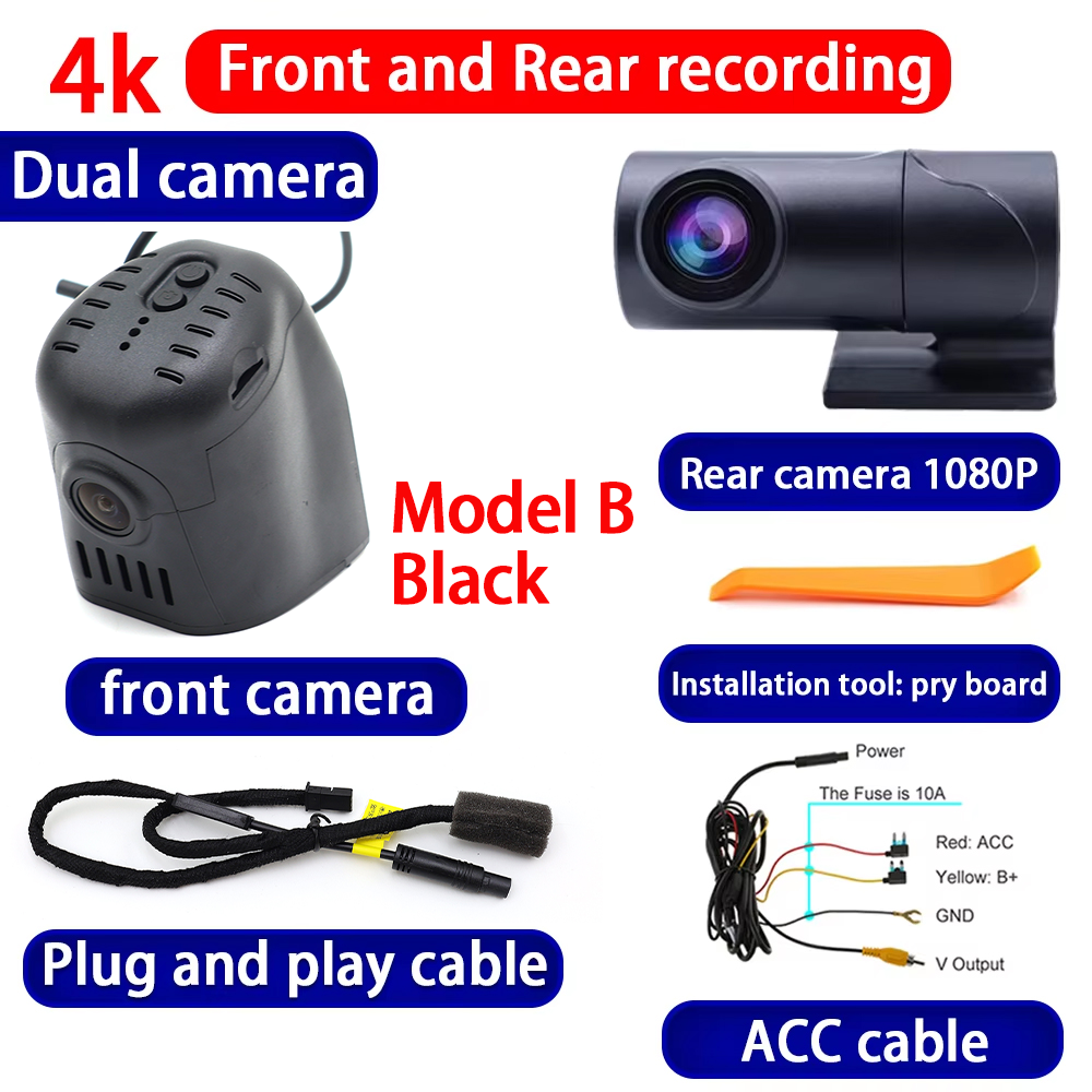 for Audi A1 S1 8X A3 S3 RS3 8P 8V A4 S4 RS4 B7 8E 8H B8 8K TT TTS TTRS 4K Dash Cam Wifi Camera Video Recorder