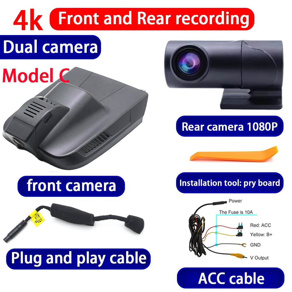 for Geely Okavango Haoyue L Proton X90 Livan 9 Aletra RL9 4K Dash Cam Wifi Camera Video Recorder