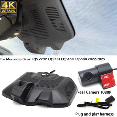 for Mercedes Benz EQS V297 EQS350 EQS450 EQS580 2022-2025 4K Dash Cam Wifi Camera Video Recorder