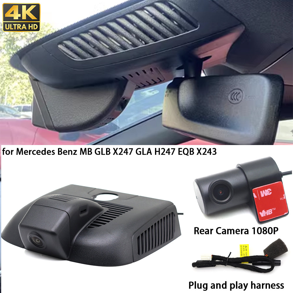 for Mercedes Benz MB GLB X247 GLA H247 EQB X243 4K Dash Cam Wifi Camera Video Recorder