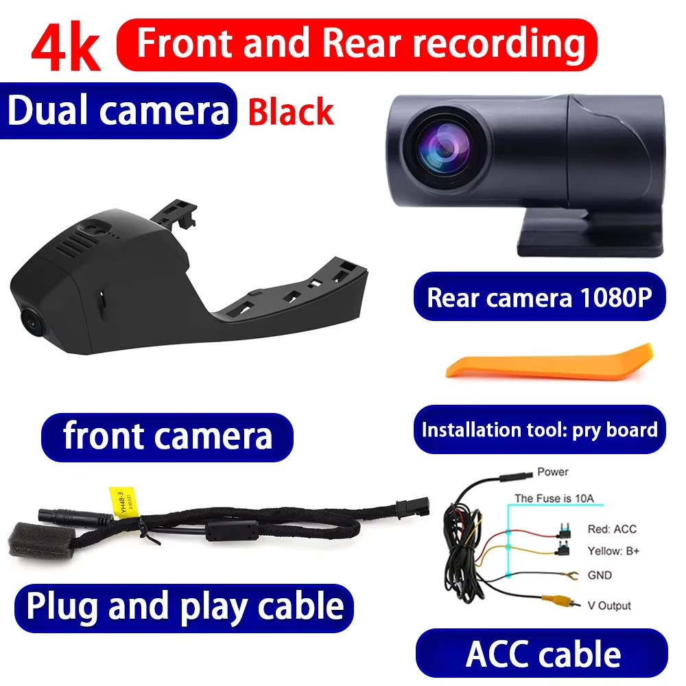 for Volkswagen VW Passat North America 2019-2024 4K Dash Cam Wifi Camera Video Recorder