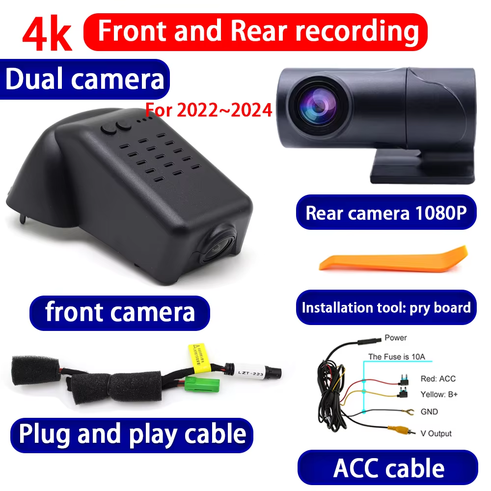 for Volvo XC90 2015-2025 4K Dash Cam Wifi Camera Video Recorder