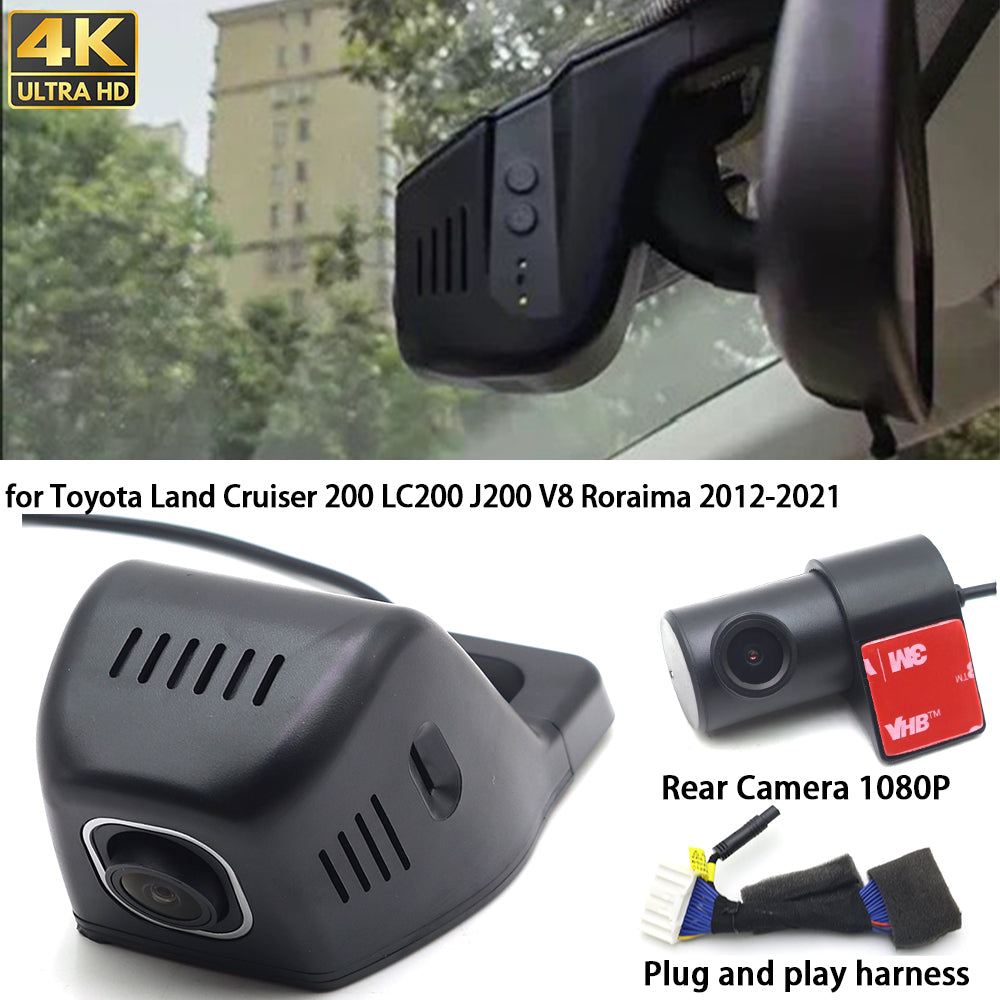 for Toyota Land Cruiser 200 LC200 J200 V8 Roraima 2012-2021 4K Dash Cam Wifi Camera Video Recorder