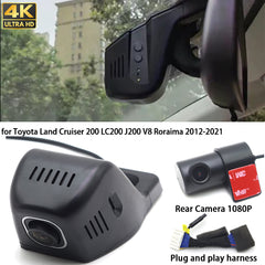 for Toyota Land Cruiser 200 LC200 J200 V8 Roraima 2012-2021 4K Dash Cam Wifi Camera Video Recorder
