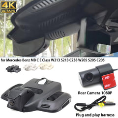 for Mercedes Benz MB C E Class W213 S213 C238 W205 S205 C205 4K Dash Cam Wifi Camera Video Recorder