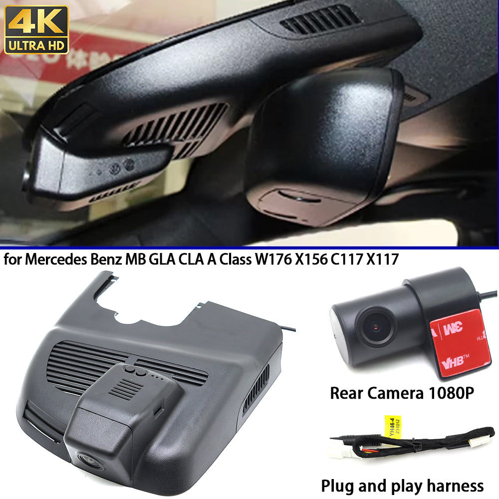 for Mercedes Benz MB GLA CLA A Class W176 X156 C117 X117 4K Dash Cam Wifi Camera Video Recorder