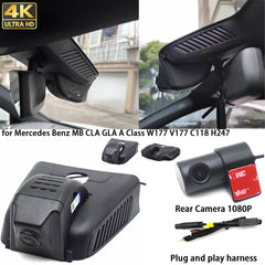 for Mercedes Benz MB CLA GLA A Class W177 V177 C118 H247 4K Dash Cam Wifi Camera Video Recorder