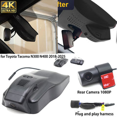 for Toyota Tacoma N300 N400 2018-2025 4K Dash Cam Wifi Camera Video Recorder