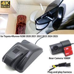 for Toyota 4Runner N280 2020 2021 2022 2023 2024 2025 4K Dash Cam Wifi Camera Video Recorder