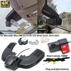 for Mercedes Benz MB GLS X167 GLE W167 V167 2019-2025 4K Dash Cam Wifi Camera Video Recorder