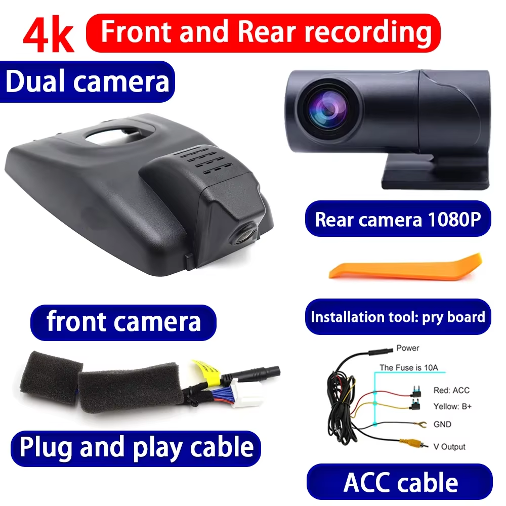 for Toyota Sienna XL40 2021 2022 2023 2024 2025 4K Dash Cam Wifi Camera Video Recorder