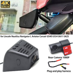 for Lincoln Nautilus Navigator L Aviator Corsair U540 U554 U611 U625 HUD 4K Dash Cam Wifi Camera Video Recorder