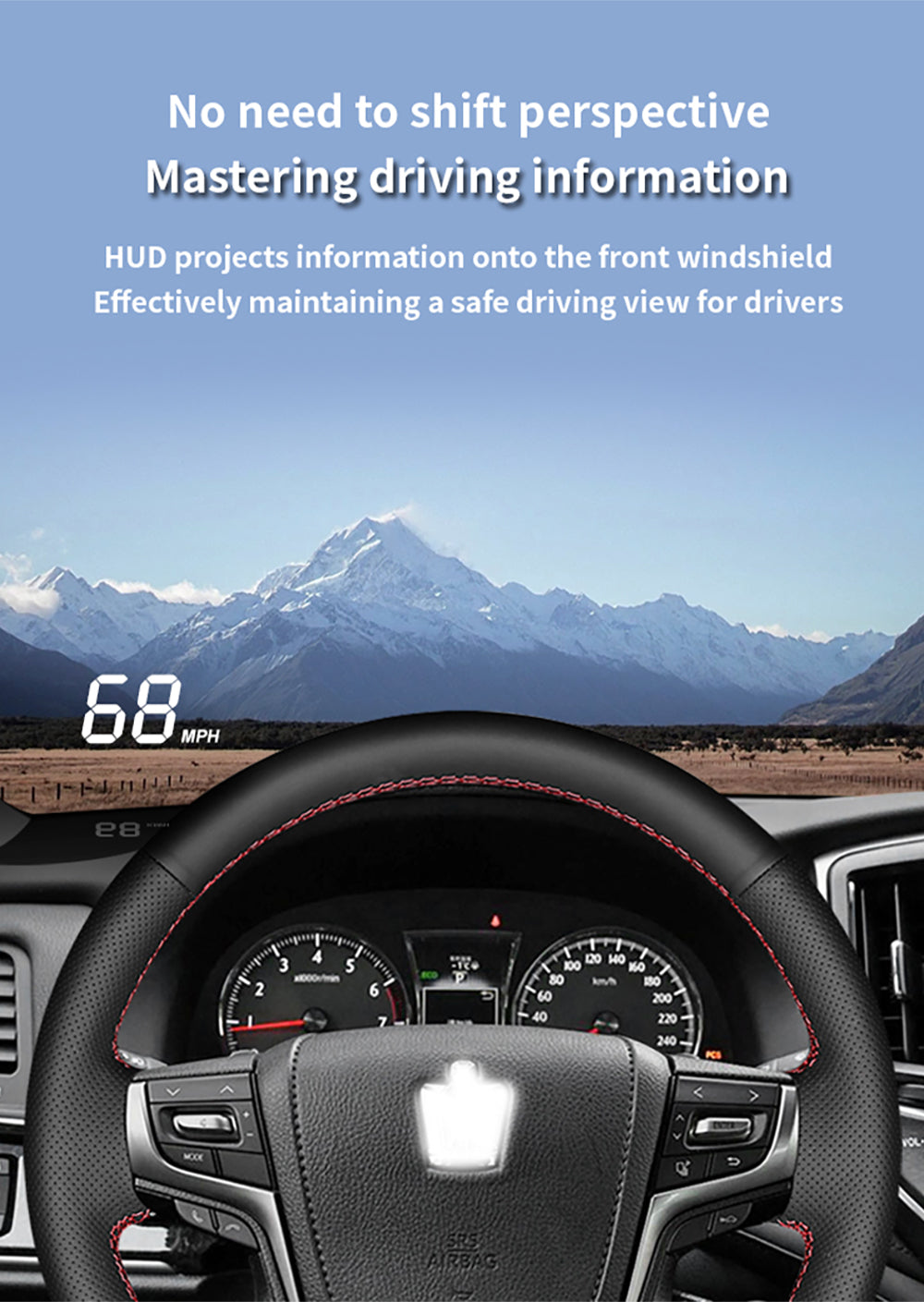 for Toyota Crown 13 Mk13 S200 2008–2012 Auto HUD Display Projector Alarm Head Up Display Speedometer