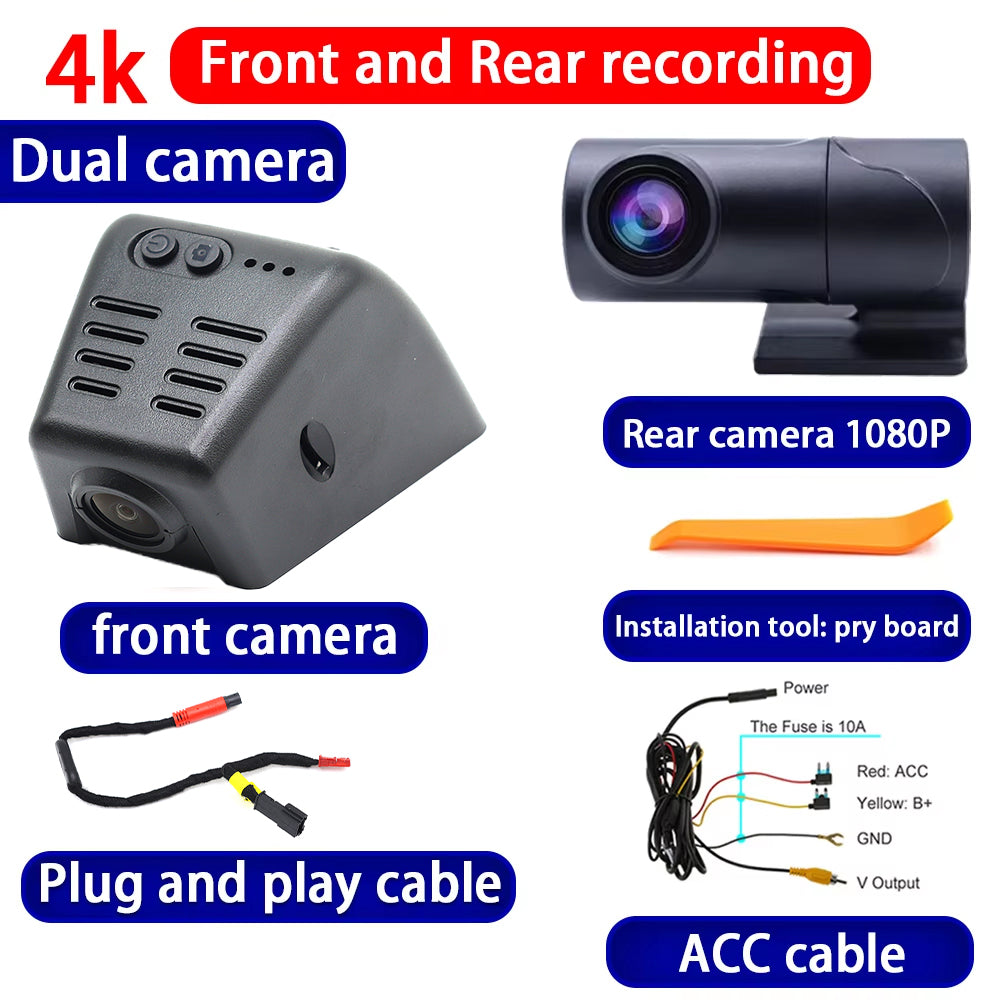 for Lincoln Nautilus Navigator L Aviator Corsair U540 U554 U611 U625 HUD 4K Dash Cam Wifi Camera Video Recorder