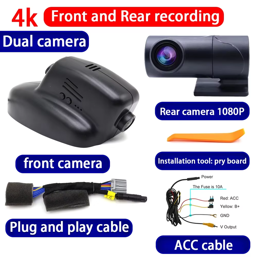 for Jaguar XF XFR X250 XJ XJR X351 2008-2015 4K Dash Cam Wifi Camera Video Recorder
