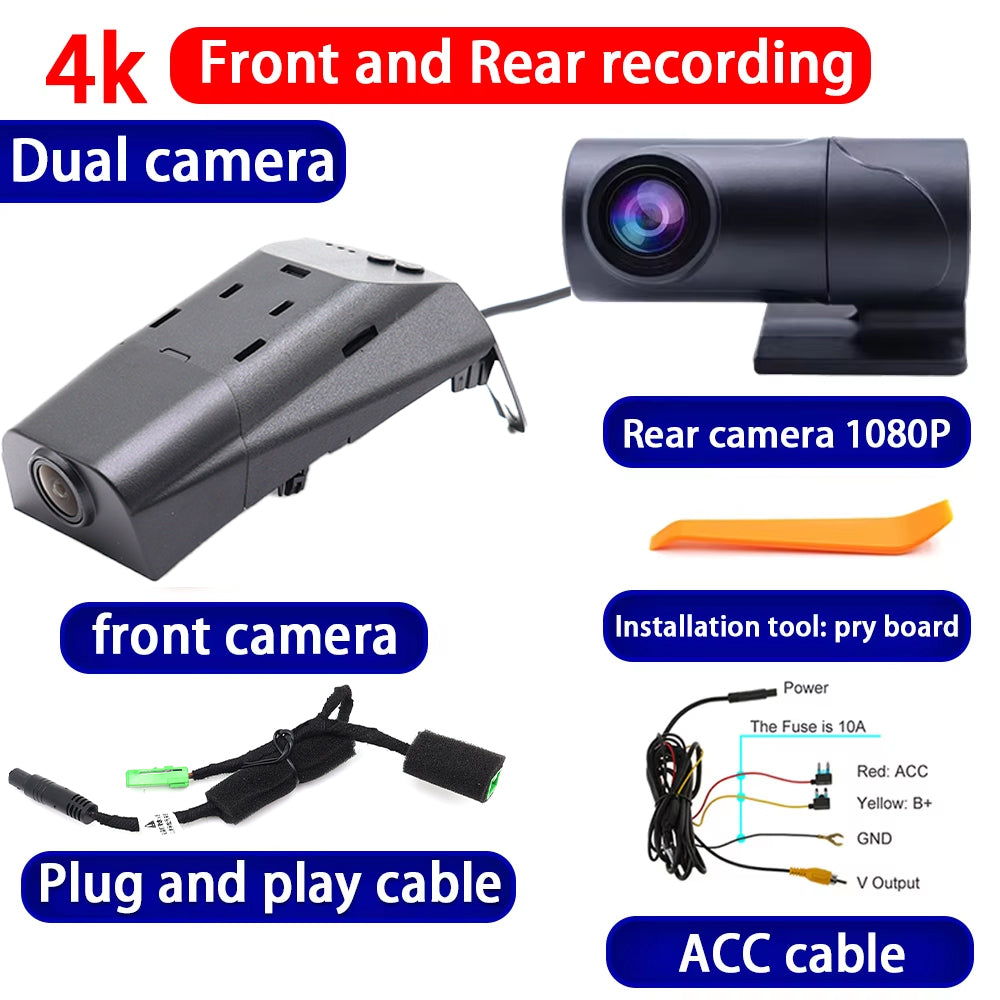 for Volvo XC40 2017 2018 2019 2020 2021 2022 4K Dash Cam Wifi Camera Video Recorder