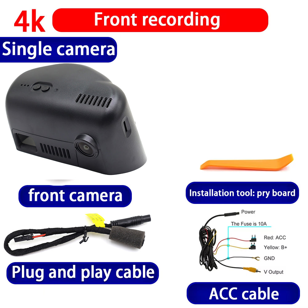 for Jeep Grand Cherokee WK WK2 2011-2022 HUD 4K Dash Cam Wifi Camera Video Recorder