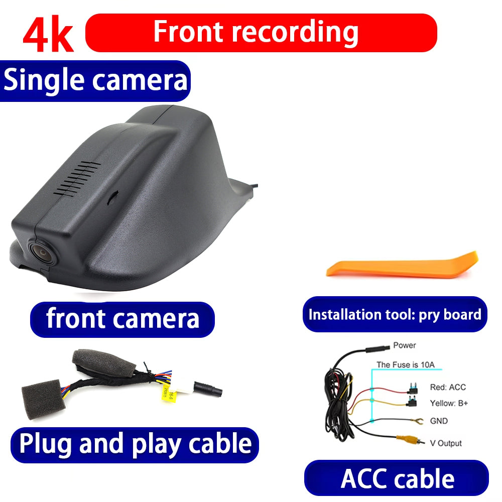 for Jeep Compass MP 552 2017-2025 HUD 4K Dash Cam Wifi Camera Video Recorder