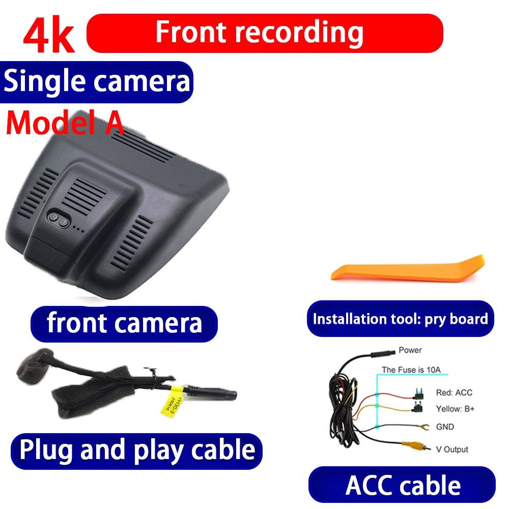 for Honda Accord 10 Mk10 CV 2018 2019 2020 2021 2022 4K Dash Cam Wifi Camera Video Recorder