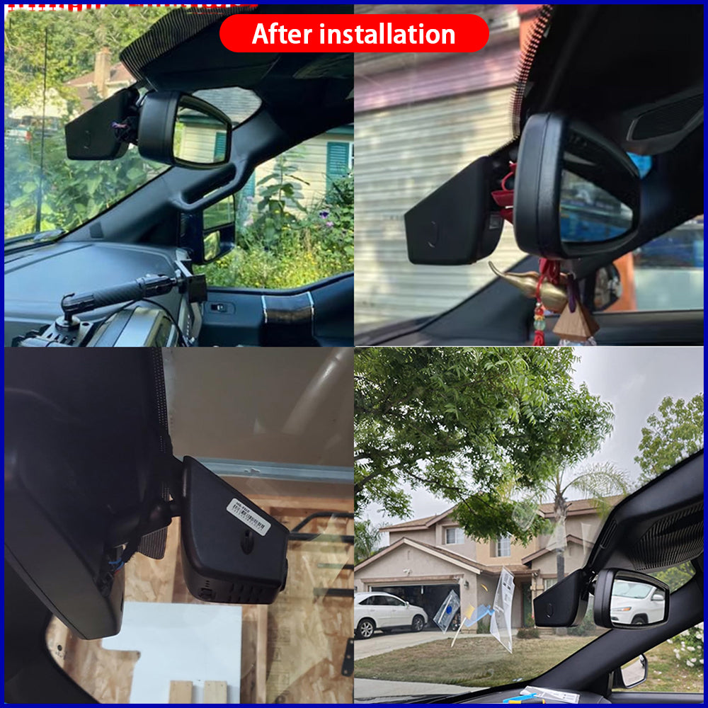 for Ford F150 F250 F350 F-150 F-250 F-350 Raptor Lobo 2011-2023 HUD 4K Dash Cam Wifi Camera Video Recorder