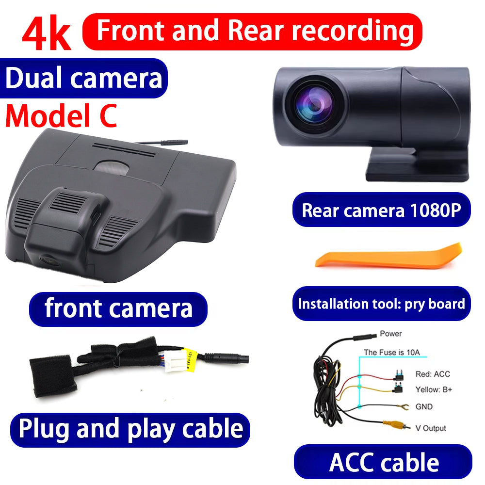 for Toyota Corolla Cross XG10 2020 2021 2022 2023 2024 2025 4K Dash Cam Wifi Camera Video Recorder