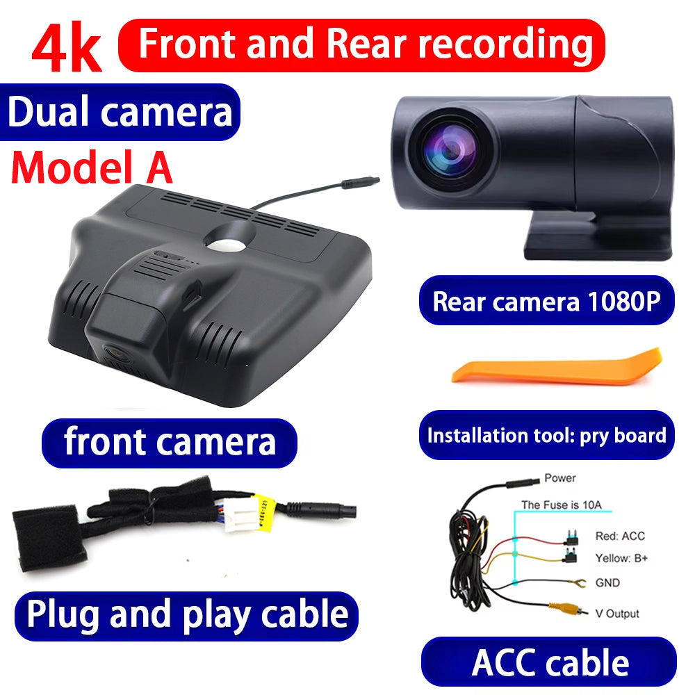 for Toyota Camry 9 Mk9 XV80 2024 2025 4K Dash Cam Wifi Camera Video Recorder