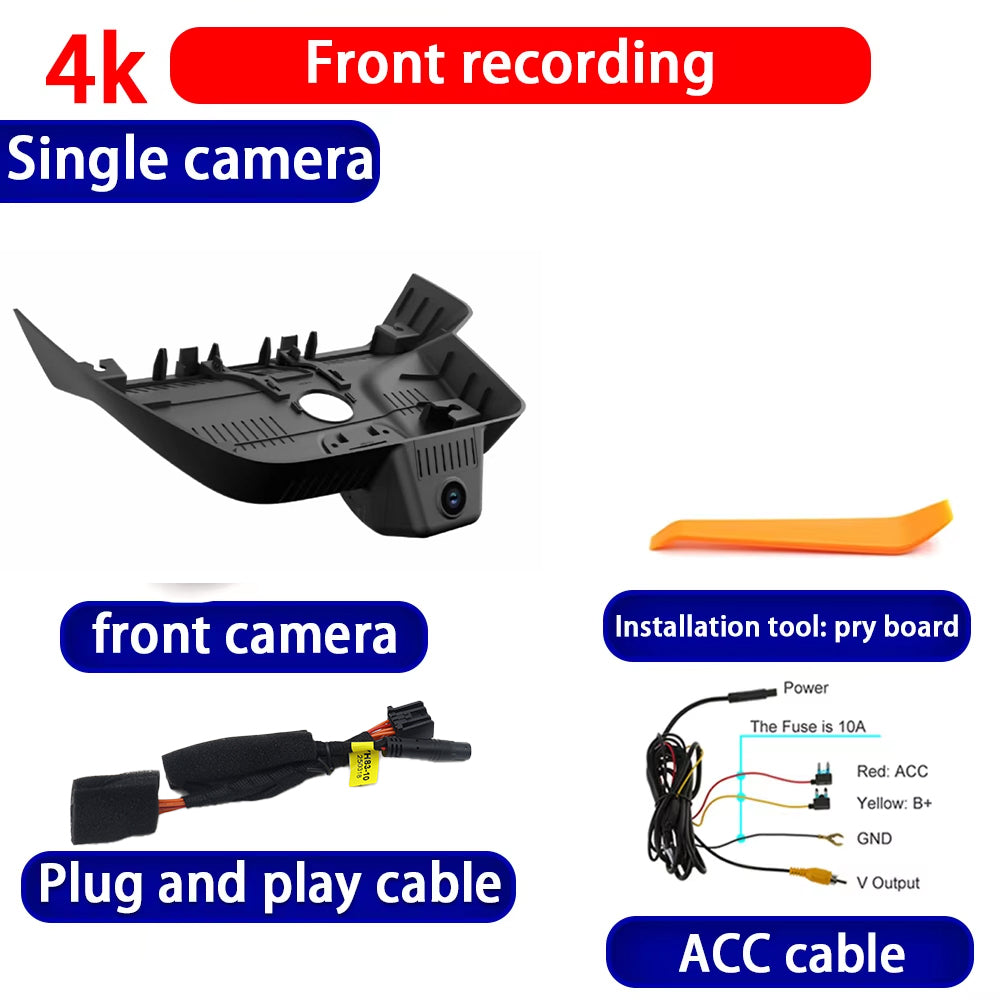 for Cadillac XT5 2025 2026 4K Dash Cam Wifi Camera Video Recorder