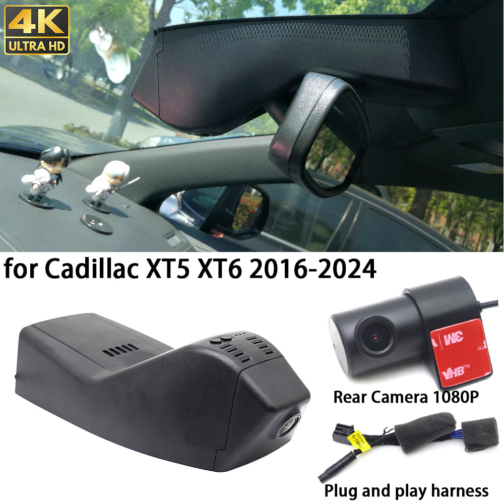 for Cadillac XT5 XT6 2016-2024 4K Dash Cam Wifi Camera Video Recorder