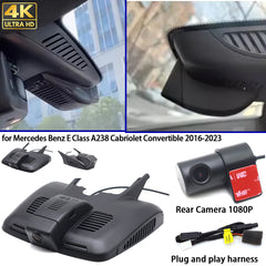 for Mercedes Benz E Class A238 Cabriolet Convertible 2016-2023 4K Dash Cam Wifi Camera Video Recorder
