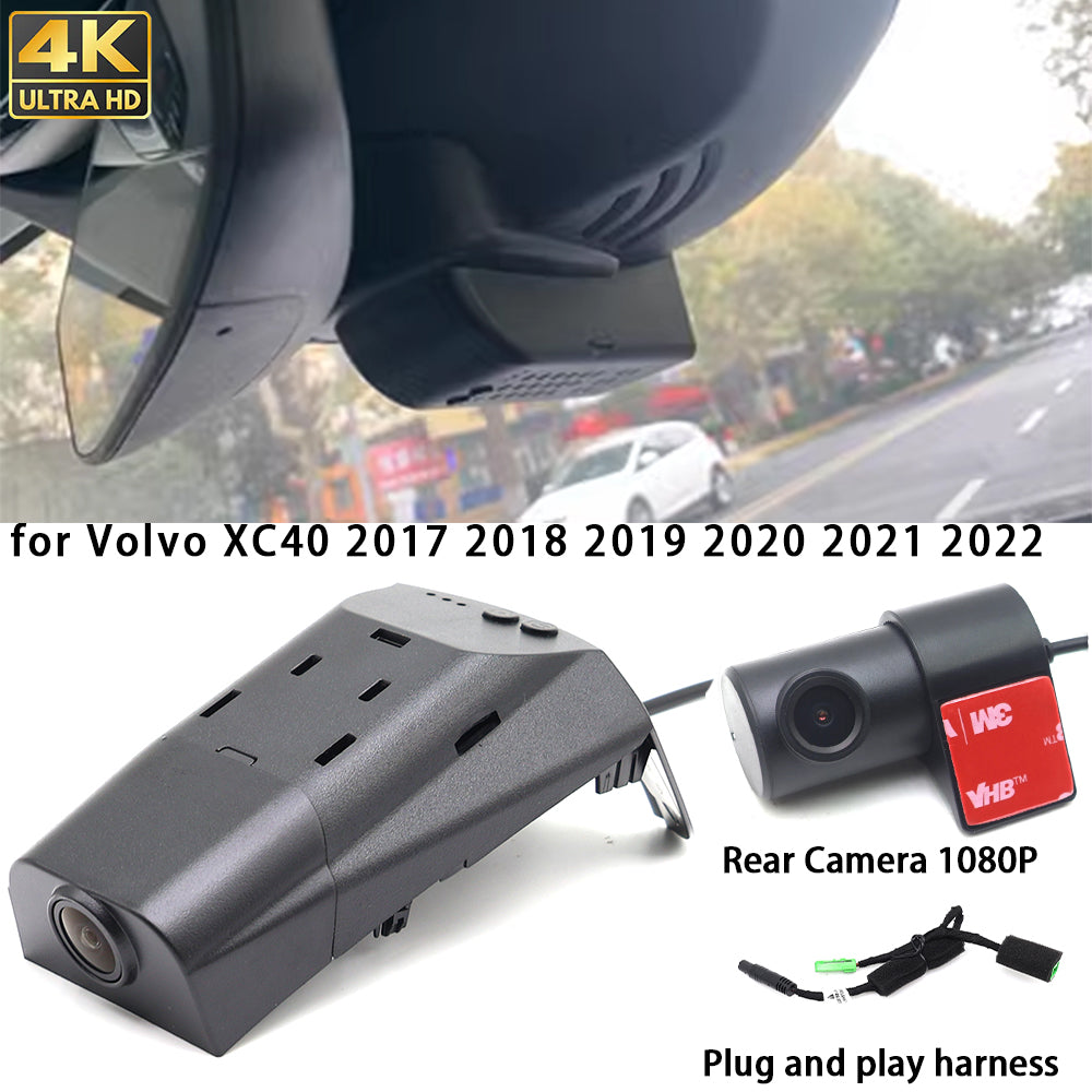 for Volvo XC40 2017 2018 2019 2020 2021 2022 4K Dash Cam Wifi Camera Video Recorder