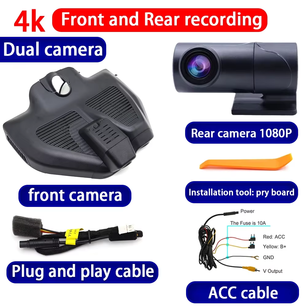for Mercedes Benz GLC X253 C253 EQC N293 Facelift 2019-2023 4K Dash Cam Wifi Camera Video Recorder