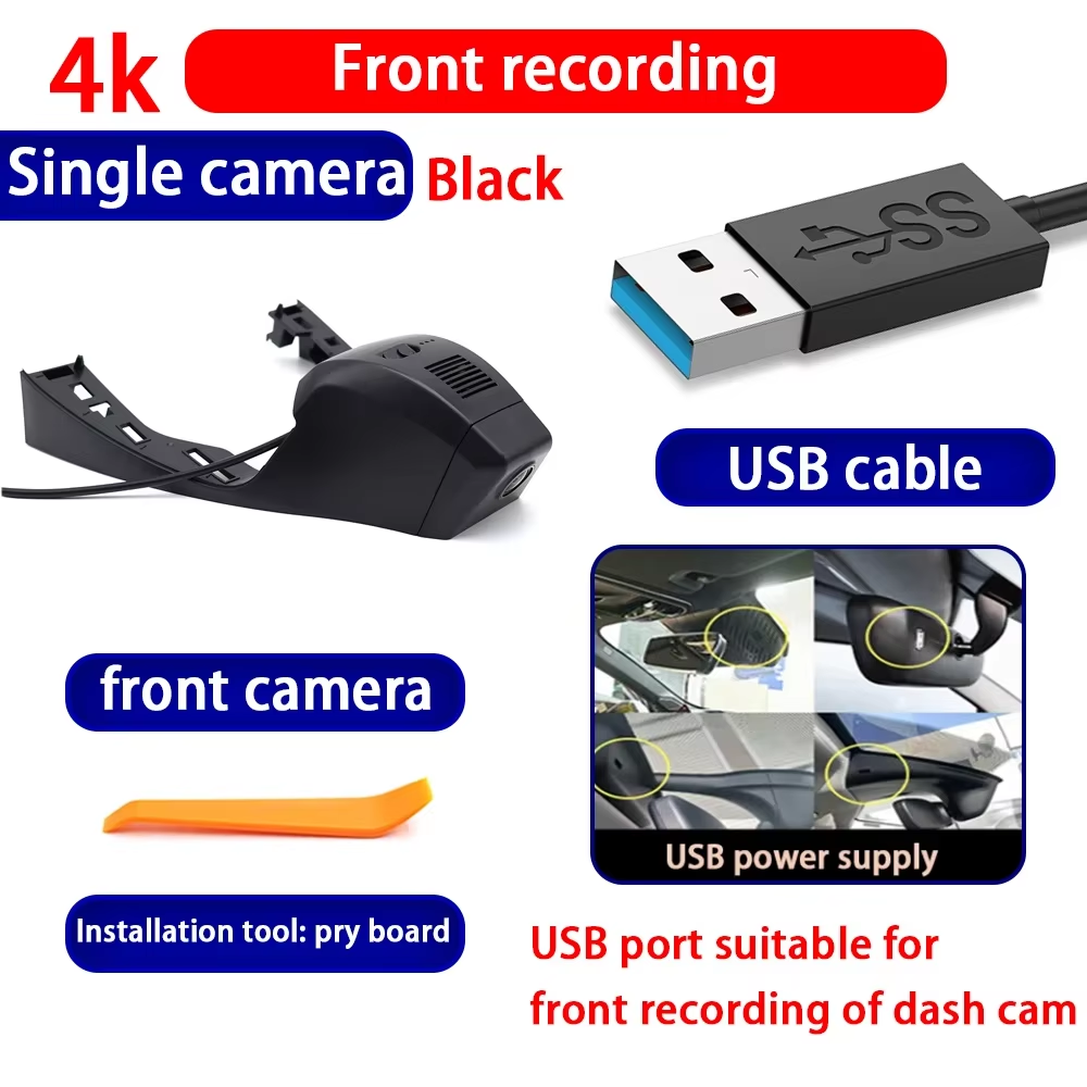 for Volkswagen VW T Roc T-Roc Troc 2018-2025 4K Dash Cam Wifi Camera Video Recorder