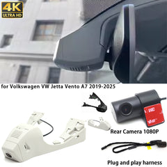for Volkswagen VW Jetta Vento A7 2019-2025 4K Dash Cam Wifi Camera Video Recorder