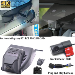 for Honda Odyssey RC1 RC2 RC4 2018-2024 4K Dash Cam Wifi Camera Video Recorder