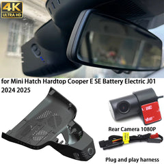 for Mini Hatch Hardtop Cooper E SE Battery Electric J01 2024 2025 4K Dash Cam Wifi Camera Video Recorder