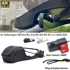for Volkswagen VW ID.4 ID.5 D.6 ID6 ID4 ID5 ID 4 5 6 2020-2025 4K Dash Cam Wifi Camera Video Recorder