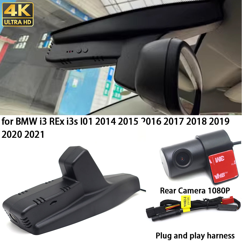 for BMW i3 REx i3s I01 2014 2015 2016 2017 2018 2019 2020 2021 4K Dash Cam Wifi Camera Video Recorder