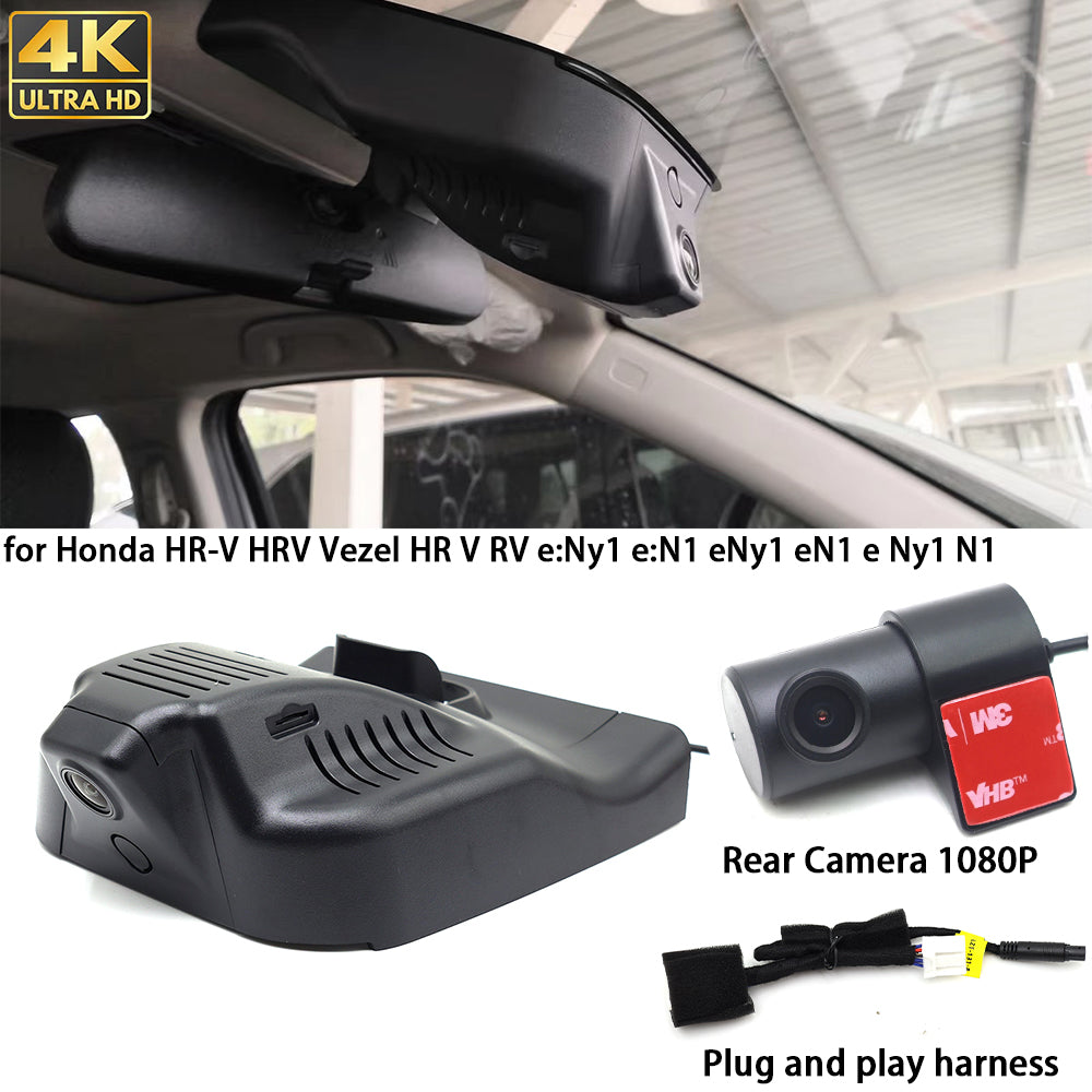 for Honda HR-V HRV Vezel HR V RV e:Ny1 e:N1 eNy1 eN1 e Ny1 N1 2160P 4K Dash Cam Wifi Camera Video Recorder