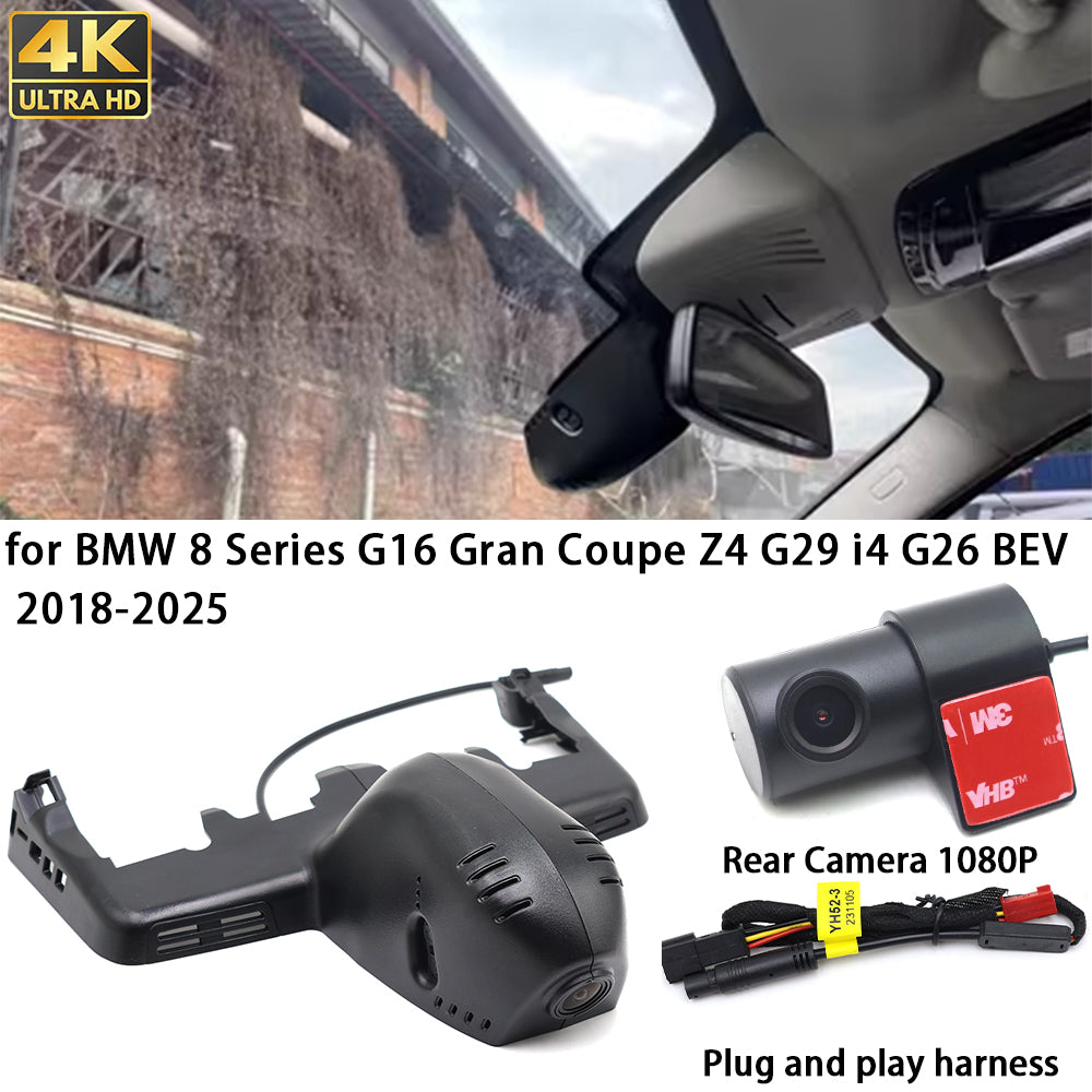for BMW 8 Series G16 Gran Coupe Z4 G29 i4 G26 BEV 2018-2025 4K Dash Cam Wifi Camera Video Recorder