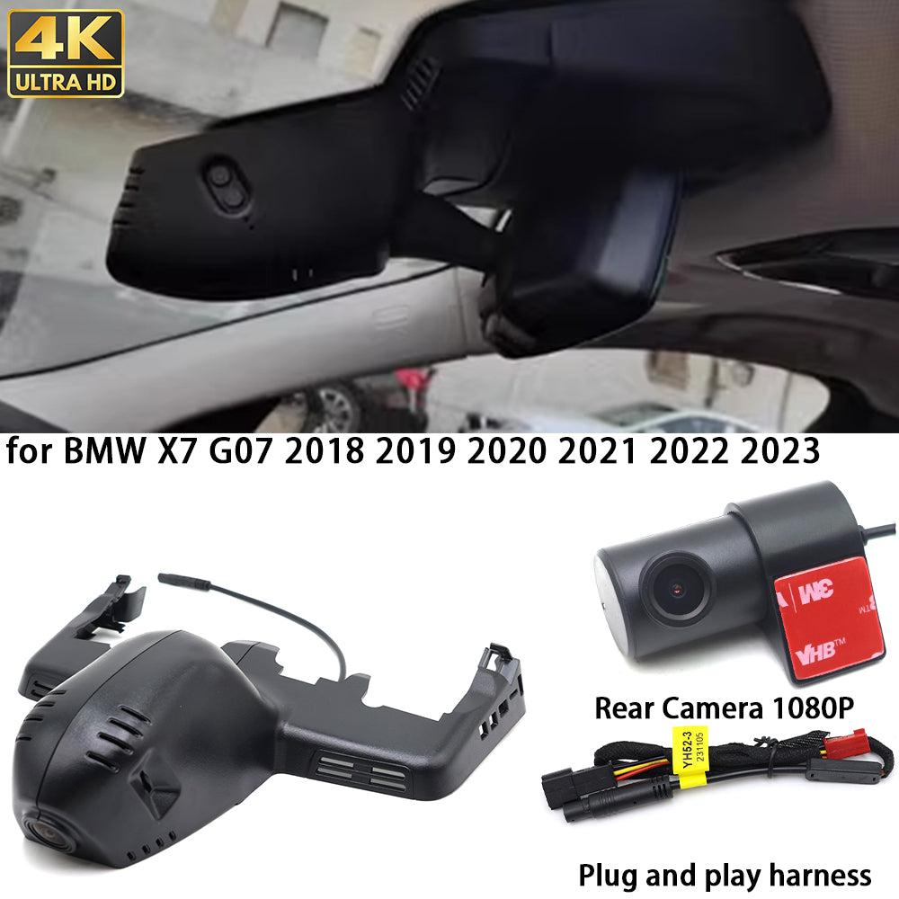 for BMW X7 G07 2018 2019 2020 2021 2022 2023 4K Dash Cam Wifi Camera Video Recorder