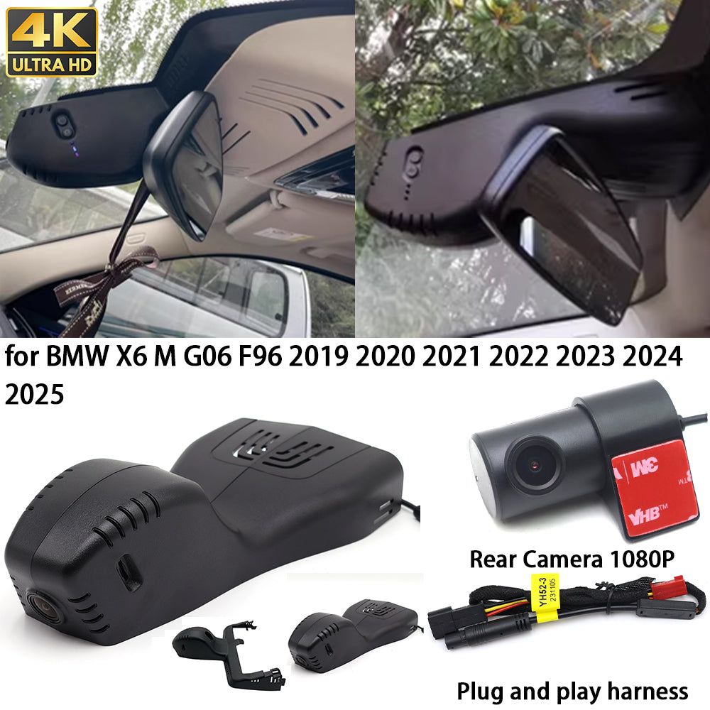 for BMW X6 M G06 F96 2019 2020 2021 2022 2023 2024 2025 4K Dash Cam Wifi Camera Video Recorder