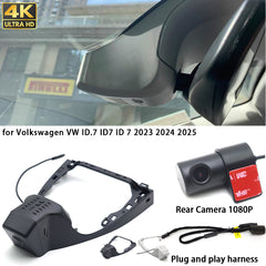 for Volkswagen VW ID.7 ID7 ID 7 2023 2024 2025 4K Dash Cam Wifi Camera Video Recorder
