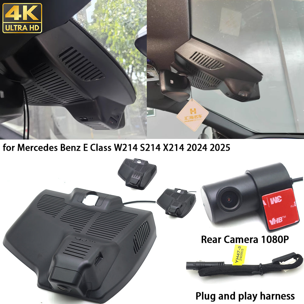 for Mercedes Benz E Class W214 S214 X214 2024 2025 4K Dash Cam Wifi Camera Video Recorder